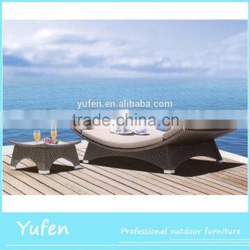 Rattan sun beach chair used chaise lounge