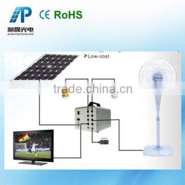 40W 18V Solar green lighting systems; Solar home lighting kit, Portable and low cost solar lighting kit