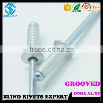 HIGH QUALITY FACTORY ALUMINUM GROOVED METAL TO WOOD BLIND RIVETS