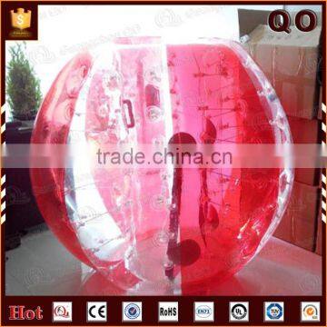 Novelty design color customized inflatable bumper bubble adult zorb ball for football