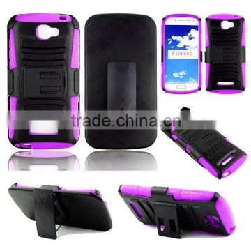 Tough rubberized plastic bumper case for Alcatel One Touch Fierce II phone skin