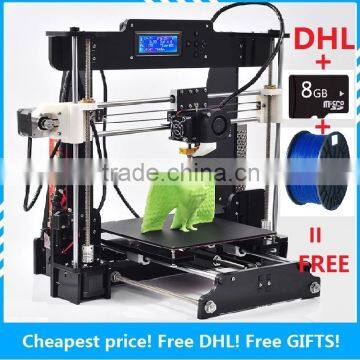 2016 newest DIY industrial 3D Printer machine for sale Prusa i3 Reprap + MK8 Extruder, MK3 Heatbed, LCD Controller 1.75MM/3MM