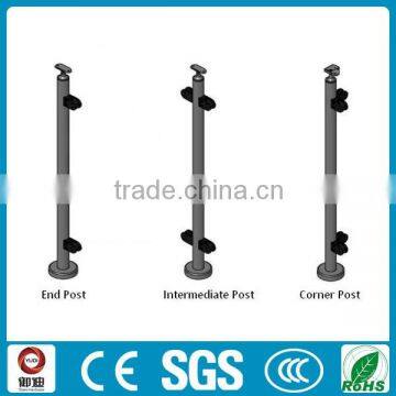 Stainless Post and Glass Outdoor Stair Railings photo-5