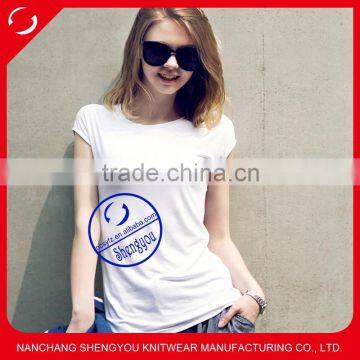 High quality modal blank short sleeve t-shirt women wholesale china