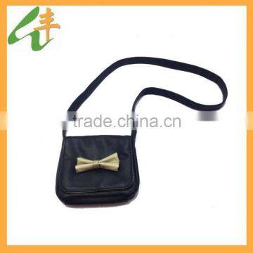 pu cell phone shoulder bag with bow