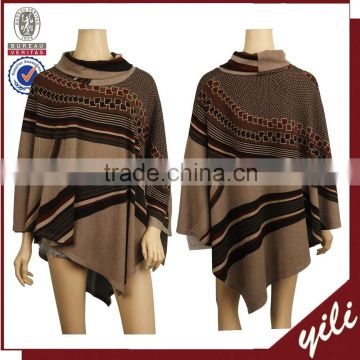 Direct factory wholesale custom mexican poncho,mexican ponchos for sale,fashion kitted poncho pattern