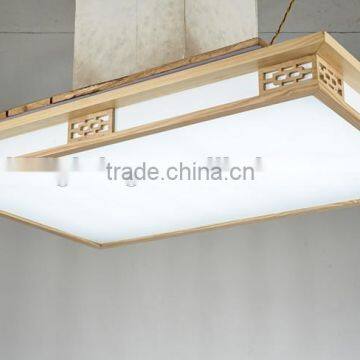 ceiling lamp, wooden base ceiling with acrylic diffuser, LED ceiling lamp