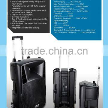 Big Power Sound Speaker CE FCC RoHS Big Outdoor Portable Battery Powered Speakers photo-6