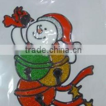 Hot selling plastic Christmas window sticker,Christmas decoration