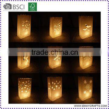 Flame Retardant Luminary White Paper Candle Bags