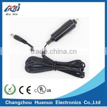 Car cigarette lighter plug to DC plug with cable