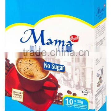 Mama White Coffee no Sugar 25 g, Instant Coffee, Halal Product