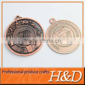 cheap custom antique sports medals with ribbons