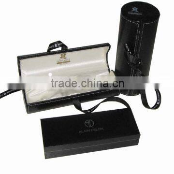 faux leather pen gift box in columnar shape