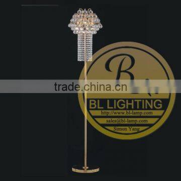 In 2014 modern crystal floor standing lamp for hotle