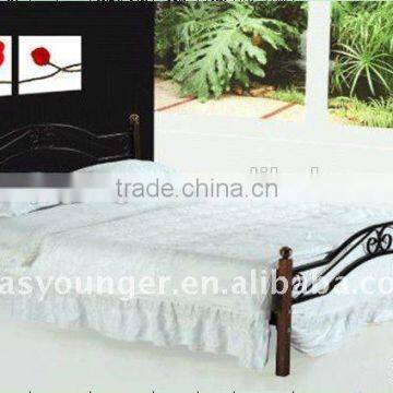 hot selling single metal bed in bedroom furniture/black metal bed frames