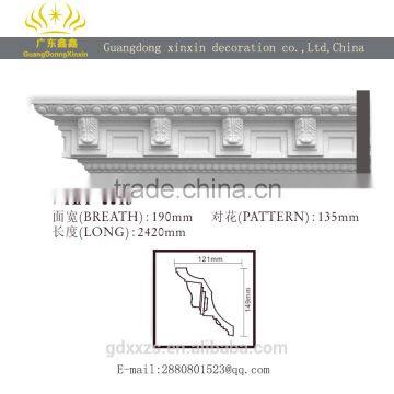 China factory pu carved cornice mouldings