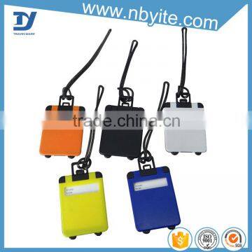 China promotional gifts custom hard plastic luggage name hang tag with colorful design