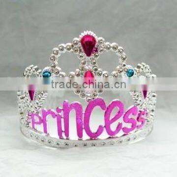 2016 Fashion Metallic Silver Beautiful Princess Plastic Tiara and Crown photo-2