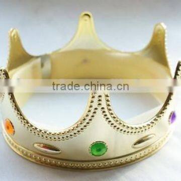 8cm Highx12cm Diameter Metallic Silver Plastic Tiaras Round King Tiaras and Crowns photo-2