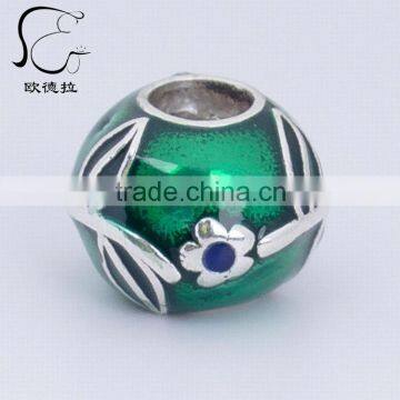 Enamel Flora terling sterling shoes 25 riginal original 925 silver bead