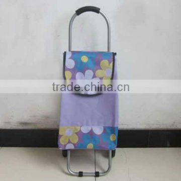 Outdoor easy large volmue folding shopping trolley bag