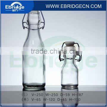 250ml 65ml glass milk bottle with swing top, carbonated water glass bottle                        
                                                Quality Choice