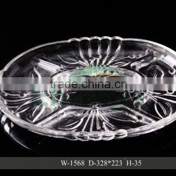 new product glass saucer for wedding with embossed