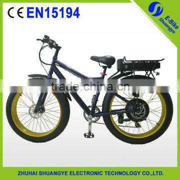 Green power 36v lithium battery snow bike with big tyre