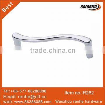 Brushed chrome zinc alloy diecast drawer handle pull
