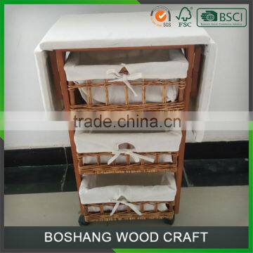 Cheap wicker drawer furniture with folding ironing board