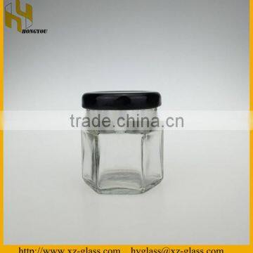 Hexagon 30ml High Grade Honey Glass Jar Manufacturers In China