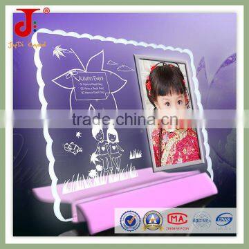 Hot Sale 3d New Design Crystal Glass High Quality k9 Crystal Glass With Plastic Base Frame Photo Of Love Daughter Picture