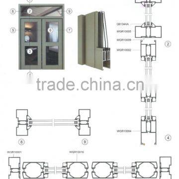 High quality heat insulation spring aluminium door TFFA-77