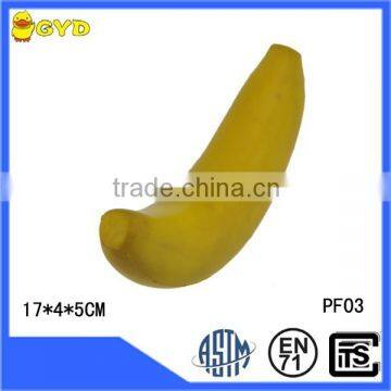 Custom PU yellow banana stress ball toys for sale