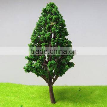 model plastic green trees in model building design