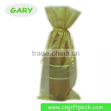 Printing Drawstring Organza Bag in Promotional for Wine Bottle