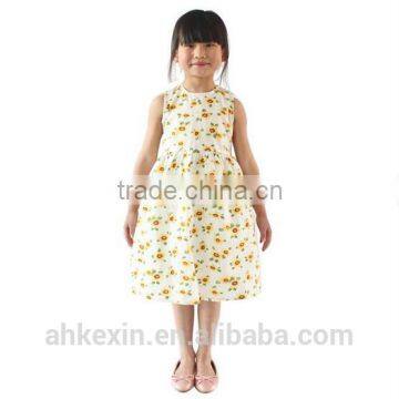 Summer girls dress wholesale sunflower latest girls dresses 2016