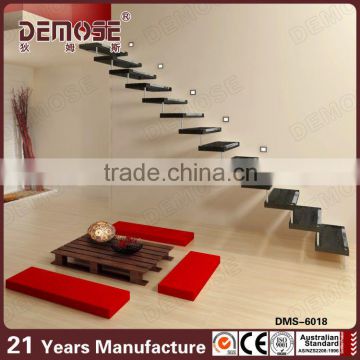 New Design for Invisible Stringer wood Straight Stairs/Staircase