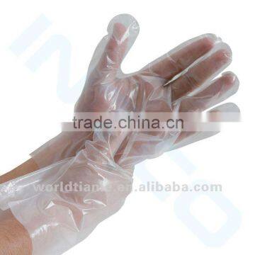 Disposable embossed textured CPE gloves