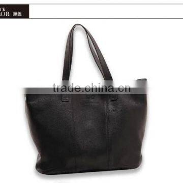 large soft leather handbag&genuine leather handbag 2015 style with silk wallet