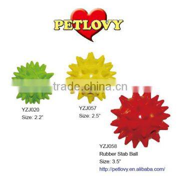 PROMOTIONAL 2.2" RUBBER STAB BALL WITH A BELL RUBBER TOY DOG TOY