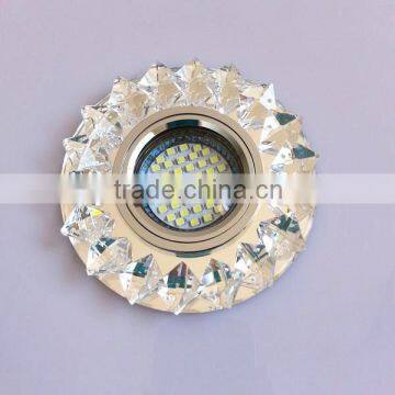 fashion shining brightly GU10 G5.3 MR16 cool white LED smd 2835 5w round crystal spot light with K9 glued square crystal beads                        
                                                Quality Choice