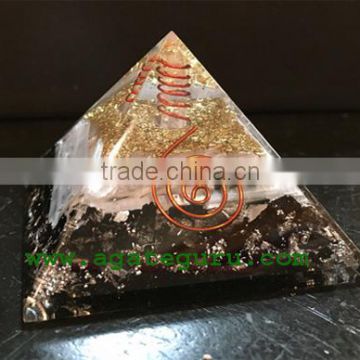 Black Tourmaline Selenite Orgone Pyramid