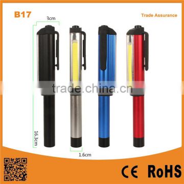 250 Lumens Torch Work Light Magnetic Pocket Clip Camping cob pen light                        
                                                Quality Choice