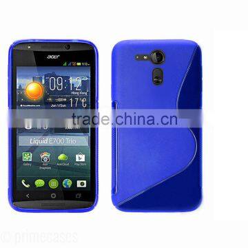 blue tpu case for Acer Liquid E700 blue s line case high quality