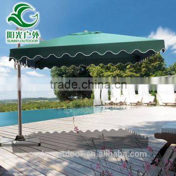 Waterproof square style marble base parasol sun umbrella