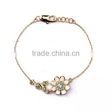 Wholesale new design fresh enamel daisy flower bracelet