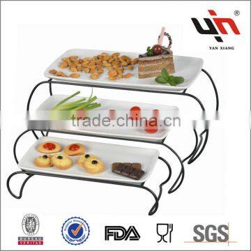 White Ceramic Plate on Rack