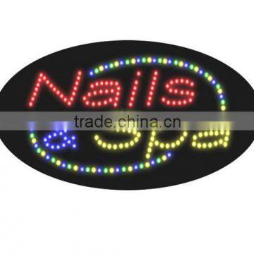 N0005 led nail & spa sign board for salon shop used